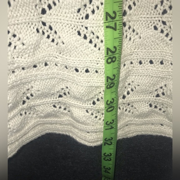 Cabi Knit Open Front Circle Cardigan Off White‎ Beige Eyelet Size XS - Picture 9 of 9